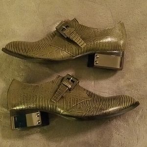 Jefferey Cambell green leather oxford sz 8.5